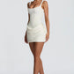 Orchidée – La Robe Mini Corset Drapée