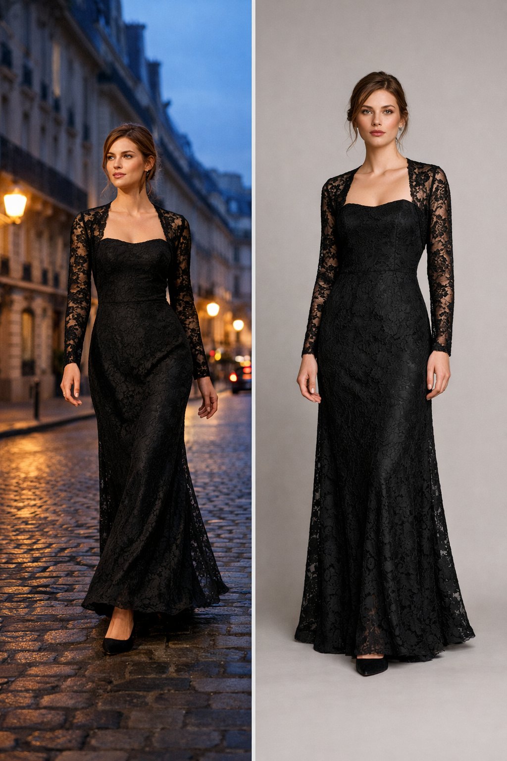 Robe de soirée en dentelle Aurélie | Lively®